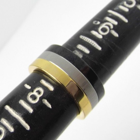 NEW Tri color stainless steel band Ring sz 7 - Picture 4 of 6